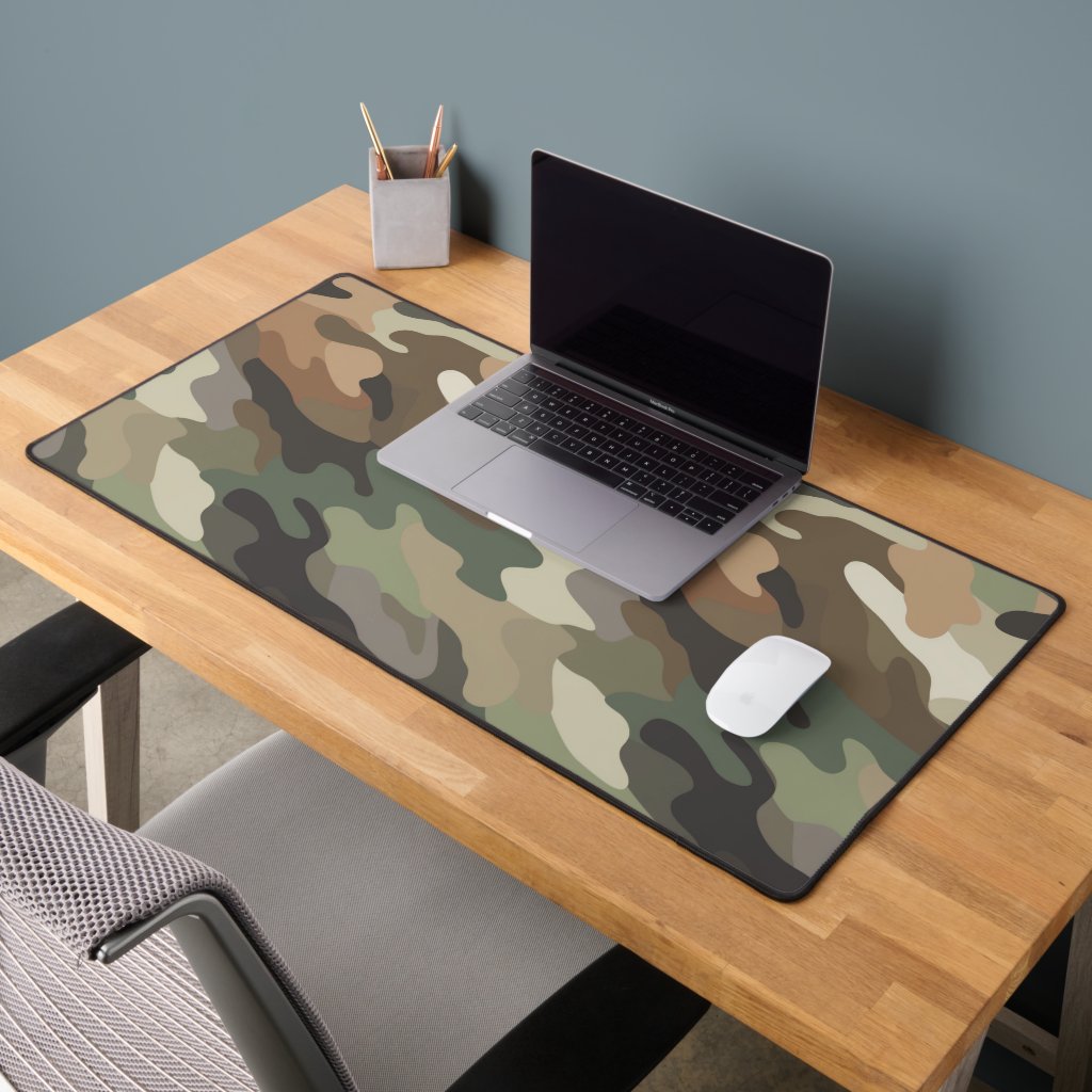 Modern camouflage pattern desk mat
