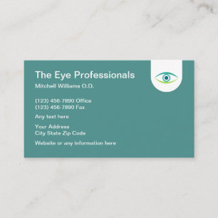 Modern Eye Doctor Business Cards
