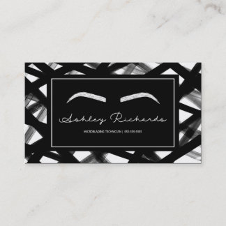 Modern Eyebrows Microblading Beauty Business Card