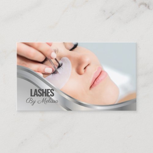 Modern Eyelash Beauty Makeup Artist Lash Extension Business Card