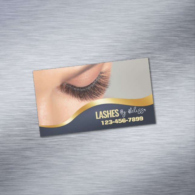 Modern Eyelash Extension Beauty Makeup Artist Lash Business Card Magnet (In Situ)