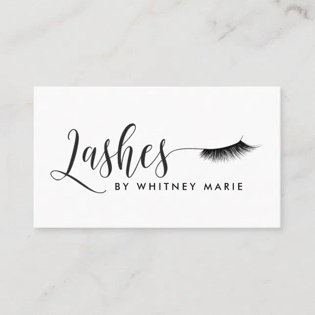 Modern Eyelash Extensions Business Card Zazzle