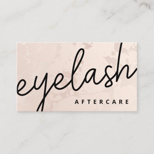 Modern Eyelash Extensions Lash Lift Aftercare Business Card