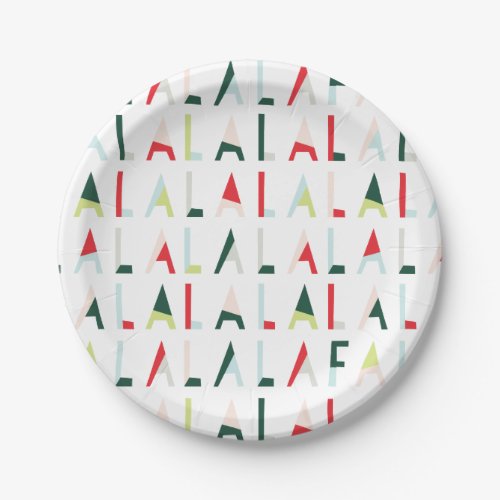 Modern Fa la la Paper Plates