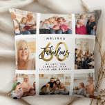 Modern Fabulous 60th Birthday Photo Collage Gold Throw Pillow<br><div class="desc">A beautiful,  modern gift for a 60th birthday gift: A trendy Instagram photo collage pillow with your personal message and name around a minimalist chic FABULOUS 60 gold script calligraphy design for that special keepsake packed with years of memories.</div>