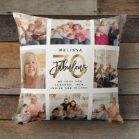 Modern Fabulous 70th Birthday Photo Collage Gold
