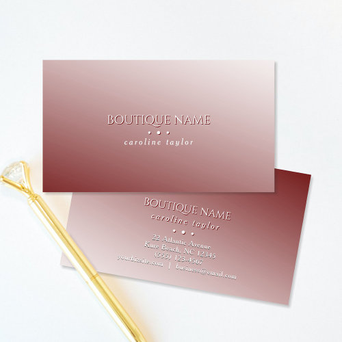 Modern Fade Ombre Red Embossed Effect Enclosure Card