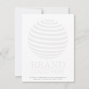 Modern Faded Business Logo Professional Note Card