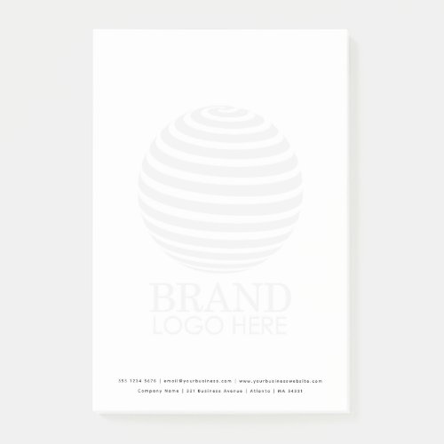 Modern Faded Business Logo Professional  Post_it Notes