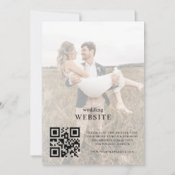Modern Fading 2 Photo Ampersand All in One Wedding Invitation | Zazzle