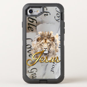 Modern Faith Monochrome Jesus Lion of Judah OtterBox Defender iPhone SE/8/7 Case