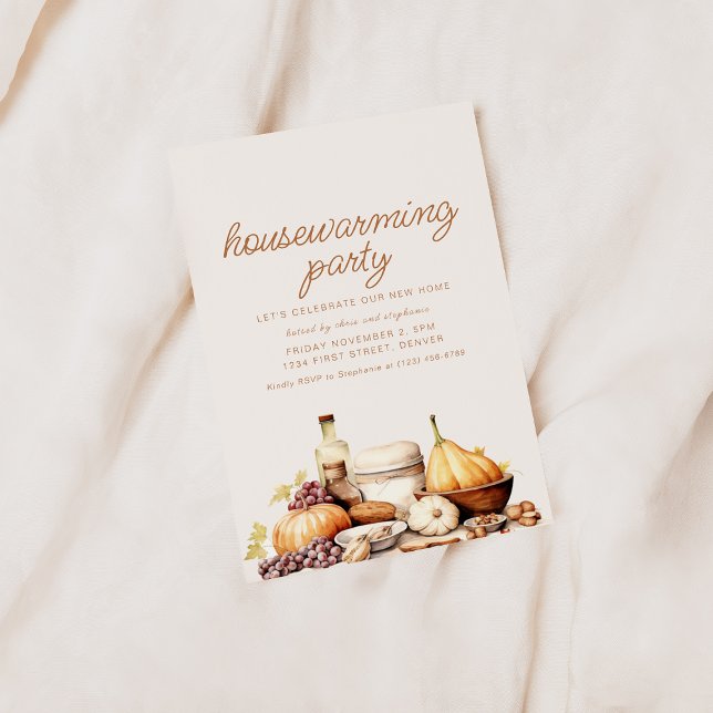 Modern Fall Housewarming Party Invite (Creator Uploaded)