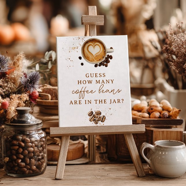 Modern Fall How many Coffee Beans Baby Shower Foam Board (Modern Fall How many Coffee Beans Baby Shower Foam Board)