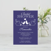 Modern Fall  Love Birds Bridal Shower Invitation (Standing Front)