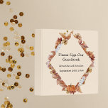 Modern Fall Orange BOHO Wedding Guest Book 3 Ring Binder<br><div class="desc">This Bohemian minimalist Botanical wedding collection is what you need for your minimalist wedding. It’s chic modern typography on this boho floral invitation is every bride and groom’s dream. Get inspired by the Modern Fall Orange BOHO Wedding Guest Book, an artistic and unique way to invite your guests. Your Wedding...</div>