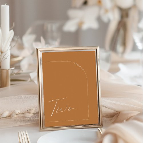 Modern Fall Terracotta Table Two Table Number
