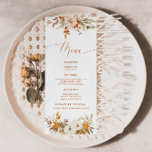 Modern Fall Terracotta Wedding elegant Menu<br><div class="desc">Modern Fall Terracotta Wedding elegant Menu
Matching items available. Check the collection.</div>