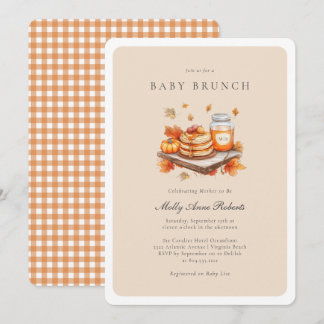 Modern Fall Watercolor Baby Brunch Invitation