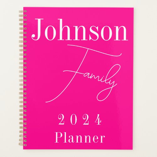 Modern Family 2024 Hot Pink Planner