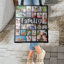 Modern FAMILY 21 Photo Collage Custom Color Tote Bag
