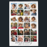 Modern Family 24 Photo - black white minimal Calendar<br><div class="desc">Add your favorite photos to make a modern photography calendar. Each month includes room for 2 photos.  The background is white.
For best results,  crop your photos into squares before uploading. All the colors can be changed in the advanced design area.</div>