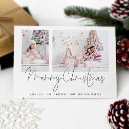 Modern Family 2 Photos Script Merry Christmas Card