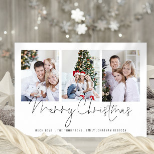 Modern Family 3 Photos Script Merry Christmas Card