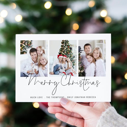 Modern Family 3 Photos Script Merry Christmas Card