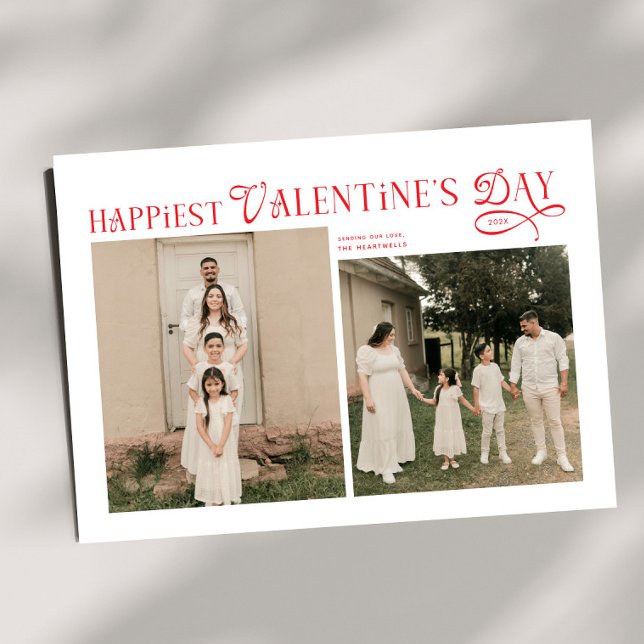 Modern Family 5 Photos Happiest Valentines Day Holiday Card (Creator Uploaded)