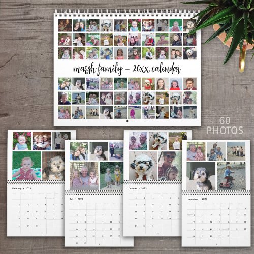 Modern Family 60 Photo _ 5 Per Month Custom Calendar