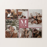 Modern Family 6 Photo Collage Instagram Pictures Jigsaw Puzzle<br><div class="desc">This 6 Photo Collage Modern Family Personalized jigsaw puzzle is the perfect way to turn your favorite family photos into a cute and trendy keepsake. With a simple, modern design and elegant Monogram, it's fully customizable to fit your style. Ideal for gifting on Mother’s Day, Father’s Day, birthdays, Christmas, anniversary...</div>