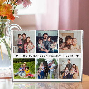 Modern Family 6 Pictures Collage Heart Typography Photo Block