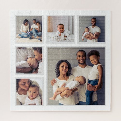 Modern Family 6 Square Photo Collage Jigsaw Puzzle