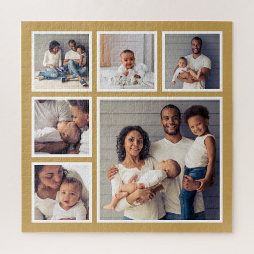 Modern Family 6 Square Photo Collage Jigsaw Puzzle