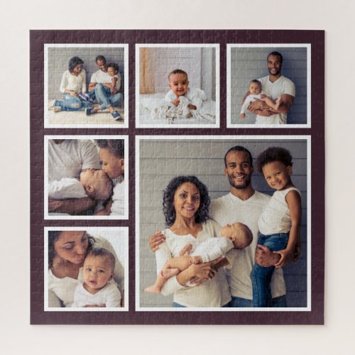 Modern Family 6 Square Photo Collage Jigsaw Puzzle