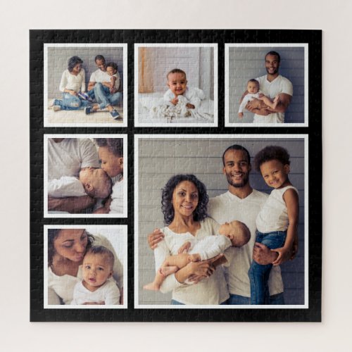 Modern Family 6 Square Photo Collage Jigsaw Puzzle