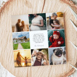 Modern Family 8 Photo Collage Christmas Square Holiday Card<br><div class="desc">A unique and original design for this square Christmas Family card,  with a 8 photo collage.</div>