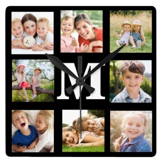 Modern Family 8 Photo Collage Keepsake Black White