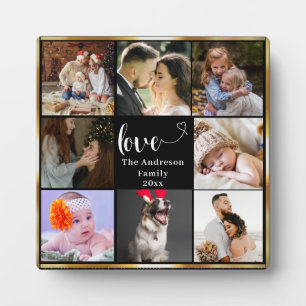 Modern family bold love 8 photo valentine's day plaque