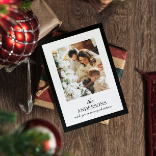 Modern Family Christmas Black Frame