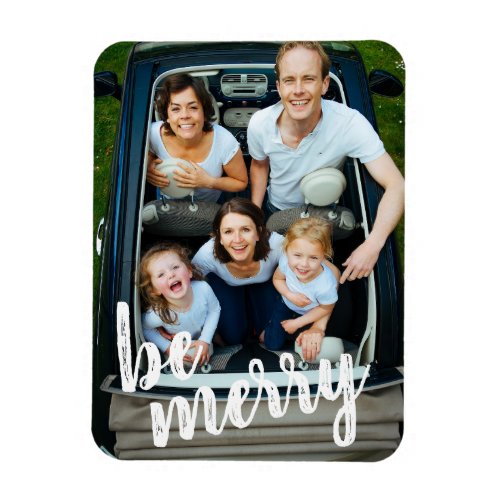 Modern Family Christmas Photo Magnet