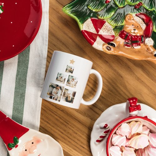 Modern Family Christmas Tree Photo With Star Mug