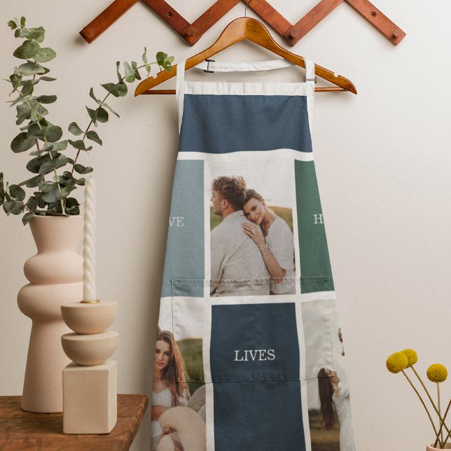 Modern Family Collage Photo | Love Live Here  Apron (Creator Uploaded)