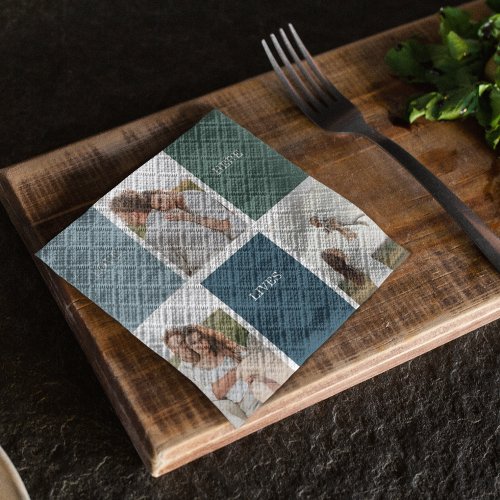 Modern Family Collage Photo  Love Live Here  Napkins