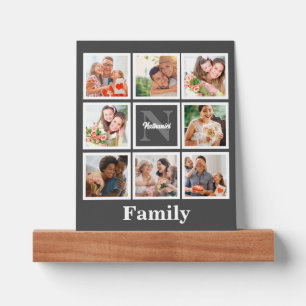 Modern Family Collage Photo & Personalized Gift Picture Ledge