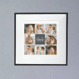 Modern Family Collage Photo &amp; Personalized Gift Poster