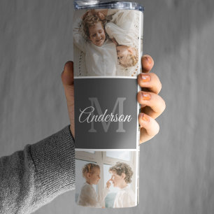 Modern Family Collage Photo & Personalized Gift Thermal Tumbler