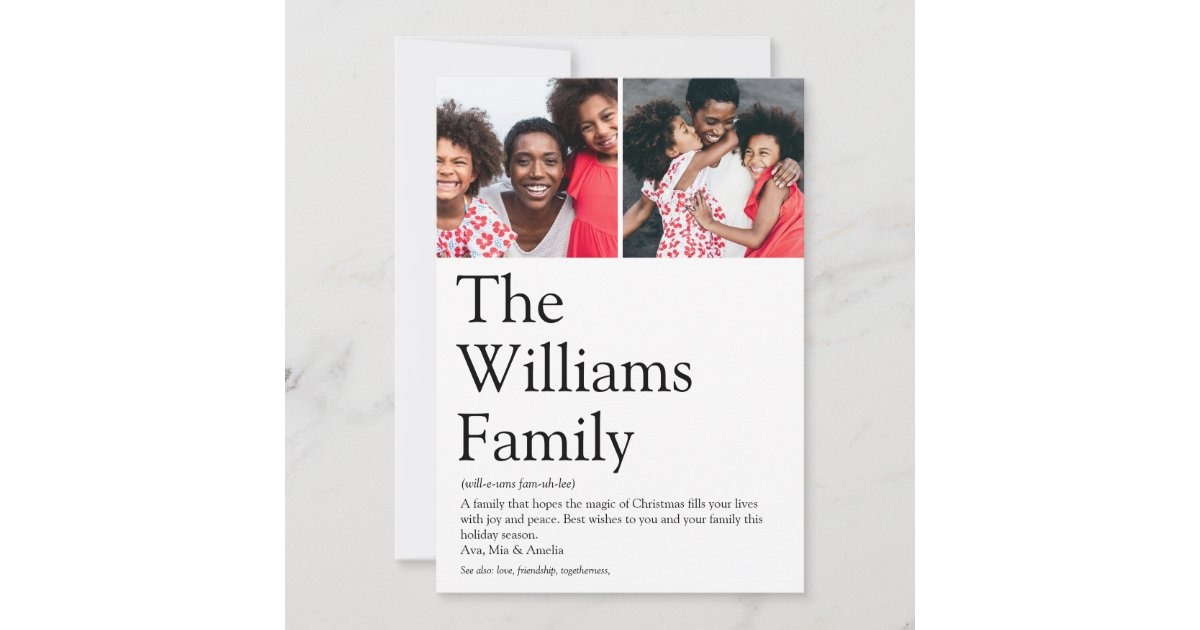 Modern Family Definition Christmas Photos Holiday Card Zazzle