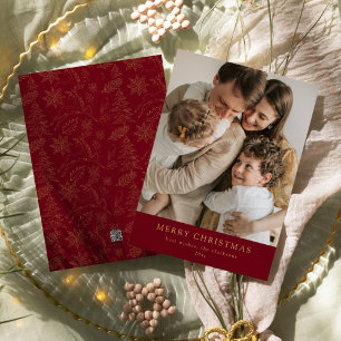 Modern family Holiday Custom Card