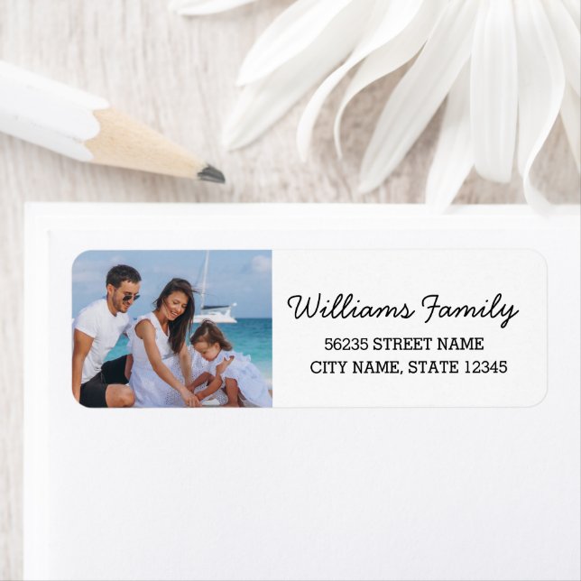 modern family holiday photo stylish calligraphy  label (Insitu)